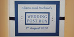Bespoke colour co ordinated Wedding Post Box